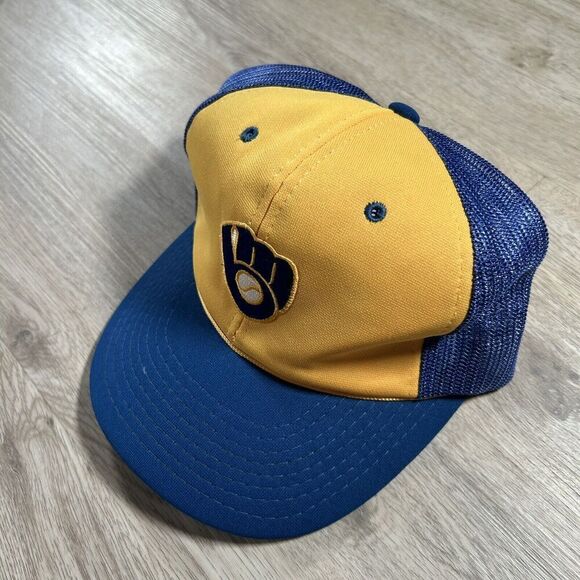Vintage Sports Specialties Milwaukee Brewers Hat Snapback MLB Baseball Blue Cap - Picture 8 of 8